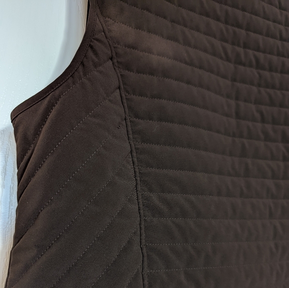 Zenergy by CHICO'S Brown Quited Vest, Chico's Size 2 - Picture 6 of 7